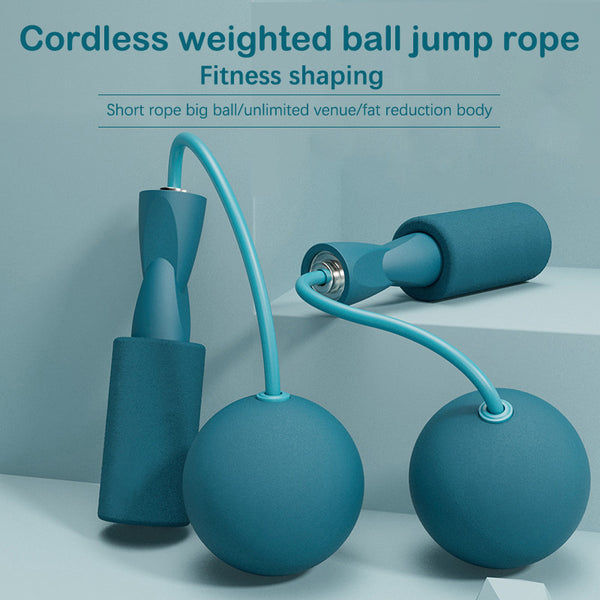 Weighted Cordless Jump Rope For Effective Fitness Training - Indoor And Outdoor Workouts Training Jump Rope  Silicone Handles For Women Men Kids